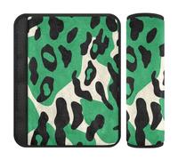 Emerald Animal Leopard Print 2 Pack seat Belt Covers for Women More Comfort Driving for Van forro para cinturon de seguridad