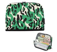Emerald Animal Leopard Print Pencil Holder Case Large Capacity Pen Case Organizer Soft for Adults College bolsas para maquillaje de Mujer