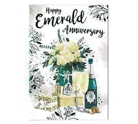 Emerald Anniversary Card 'Happy Emerald Anniversary'