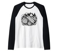 Emerald Ash Borer Line Art Entomologist Raglan Baseball Tee