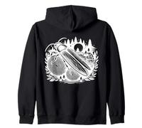 Emerald Ash Borer Line Art Entomologist Zip Hoodie
