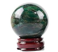 Emerald Ball Natural Green Quartz Crystal Sphere Stone Balls Sculpture Healing Ornament Specimen for Divination Meditation Home Office Decor,55~60mm(50~55mm)