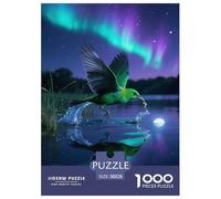 Emerald Bird 1000pc Jigsaw Puzzle Challenging Puzzle For Teens Logic And Patience Bird Great Wall Display 38x26cm/1000pcs