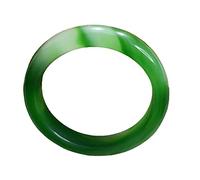Emerald Bracelet Natural Primary Color Green Floating Ice Positive Circle Round Jade Box (Color : Green, Size 57mm)