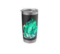 Emerald Crystal Gemstone Stainless Steel Insulated Tumbler