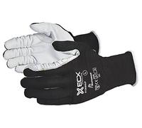 EMERALD CX 13-GAUGE CUT-RESISTANT NYLON/STEEL COMPOSITE STRING KNIT WITH GOAT-GRAIN PALMS GREY L