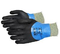 EMERALD CX LIQUID PROOF KEVLAR/WIRE-CORE GLOVES WITH FULL MICROPORE NITRILE COATING BLACK 09