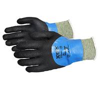 EMERALD CX LIQUID PROOF KEVLAR/WIRE-CORE GLOVES WITH FULL MICROPORE NITRILE COATING BLACK 11