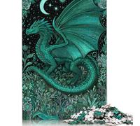 Emerald Dragon Realm Creative Square Jigsaw Puzzles for Adults And Wooden Puzzles Educational Game for Adult 1000pcs (75x50cm)