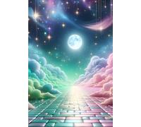 Emerald Dreamscape Notebook Pink and Green: Magical Fantasy Pathway Journal | Celestial Clouds, Moonlit Sky & Enchanted Pink and Green Aesthetic Writing Journal