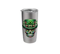 Emerald Elegance: Irish Top Hat Meets Suga Graphic Stainless Steel Insulated Tumbler