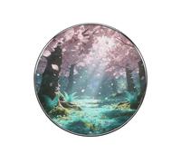Emerald Enchanted Realm Customizable Refrigerator Magnets, Strong Magnetic Fridge Stickers, Funny Round Decorative Fridge Magnets for Home Kitchen, Whiteboard, Locker, and Office