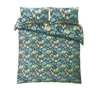 Emerald Fan Bed Set (Super King) 200 thread count bedding set, 100% cotton duvet cover with matching pillowcases