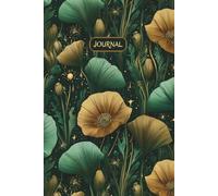 Emerald Fields Pretty Journal Paperback: An Elegant Floral Aesthetic Lined Notebook for Writing