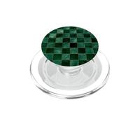 Emerald Green Checkered Pattern Checkerboard Checker Mosaic PopSockets PopGrip for MagSafe
