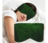 Emerald Green Color Printed, Sleep Mask for Home Travel, Full Eye Covers Light Blocking Eye Mask Sleep Eye and Ear Muffs