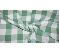 Emerald Green Gingham Check Polycotton Fabric - Gingham Squares PER METRE
