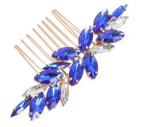 Emerald Green Glass Marquise Bridal Hair Side Comb Alloy