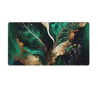 Emerald Green Marble,Mouse Pad Large Desk Pad Computer Keyboard Mouse Mat with Non Slip Rubber Base 40 x 70 cm