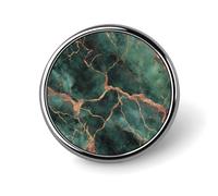 Emerald Green Marble Pattern Cute Button Pins Round Badge Cool Personalised Pattern Brooches for Bag Hat