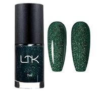 Emerald Green Nail Polish - Green Nail Varnish Quick Dry - Radiant Dark Green Nail Polish Rapid Air Dry - Super Shiny Glitter nail polish green for Manicure Salon
