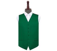 Emerald Green Plain Satin Wedding Waistcoat - 48"
