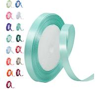 Emerald Green Satin Ribbon 10mm, 23 Meters Green Fabric Ribbons Double Sided Silk Ribbons for Gift Wrapping, Crafting, Hair Bows, Balloons, Sewing, Wreaths, Cakes, Wedding Party, Christmas Decoration