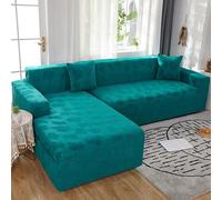 Emerald Green Stretch Sofa Cover 1 2 3 4 Seat Leaf Design Scratch Resistant Recliner Protector for Living Room Fits 90 140cm 1 Seater