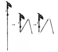 Emerald hiking stick Guidetti Flashlock Noir 42-135 cm