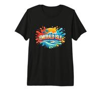 Emerald Isle North Carolina Sand Dunes Beach Novelty Graphic Premium T-Shirt
