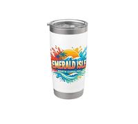 Emerald Isle North Carolina Sand Dunes Beach Novelty Graphic Stainless Steel Insulated Tumbler