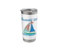 Emerald Isle Sailing Boating Whimsy Sail Boat Stainless Steel Insulated Tumbler