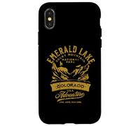 Emerald Lake Rocky Mountain National Park Distressed Design Case for iPhone X/XS