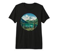 Emerald Lake Watercolor Yoho National Park Canada Premium T-Shirt
