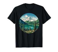 Emerald Lake Watercolor Yoho National Park Canada T-Shirt
