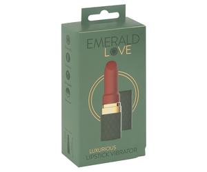 Emerald Love - rechargeable, waterproof lipstick vibrator (red)
