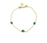 Emerald May Birthstone Minimalist Gold Vermeil Bracelet