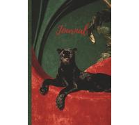 Emerald Nights: Panther Journal: Elegant Wide Ruled Notebook with a Luxurious Dark Botanical Aesthetic