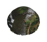 Emerald Peak Double Layer Shower Cap with Comfort Skin Friendly Design for Hair Protection During Bathing