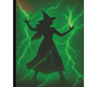 Emerald Power Journal: Green Glitter Witch Silhouette Notebook for Broadway Fans, Fantasy Lovers, Theater Kids & Dramatic Creative Writing