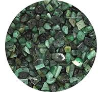 Emerald Pre Drilled Natural Crystals Crushed Chips Beads for Jewelry Making, DIY Handmade Healing Crystals - 300 to 400 Pieces