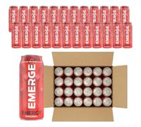 Emerge Energy Drink 250ml Cans - Original Mixed Fruit Flavour, Taurine, Caffeine & B Vitamins - Refreshing Energy Boost for Gaming, Work & Workouts (24x)