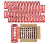Emerge Energy Drink 250ml Cans - Original Mixed Fruit Flavour, Taurine, Caffeine & B Vitamins - Refreshing Energy Boost for Gaming, Work & Workouts (48x)