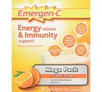 Emergen-C Super Orange Multiminerals Drink Mix, Vitamin C, 24 Pack | Effervescent vitamin C drink mix, adults, immunity and energy support, super orange flavour, 24 sachets