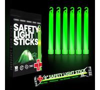 Emergency 10 Ultra Bright Green Glow Sticks - Individual Packed With Lanyard - For Camping Survival - Glow Lights for Blackouts, Hurricane and Storms- 6 Inch Chem Light Sticks with 12 Hour Duration