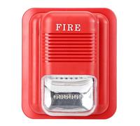 Emergency Alarm, 5.3 × 4.5 × 1.9 in DC 12V/24V Sound and Light Emergency Protection Alarm Warning Strobe Siren Alert Safety Security Sensor
