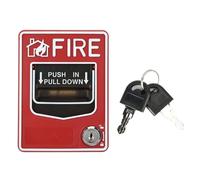 Emergency Alarm Station Conventional Dual Action Manual Call Point Fire Alarm Panic Button Fire Alarm Call Point Wired Smoke Alarm for Alarm Siren or Panel