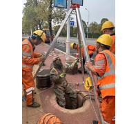 Emergency Aluminum Tripod Rescue Kit Fall Protection Hoist System with Safety Harness AntiFall Tripod for Safe Lifting and Recovery Operations Essential Safety Equipment