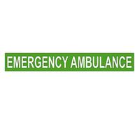 EMERGENCY AMBULANCE Magnet FIRST RESPONDER Medic Paramedic Event First Aid Star of life 620x90mm x 1 RED or GREEN (Green)