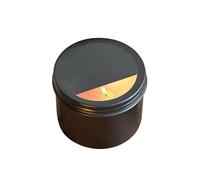 Emergency Candle Long Burner 36 Hours Survival Candle in Metal Container for Power Outage Winter Camping Emergency Set with Lid (Black, 7 x 7 x 4.8 cm)
